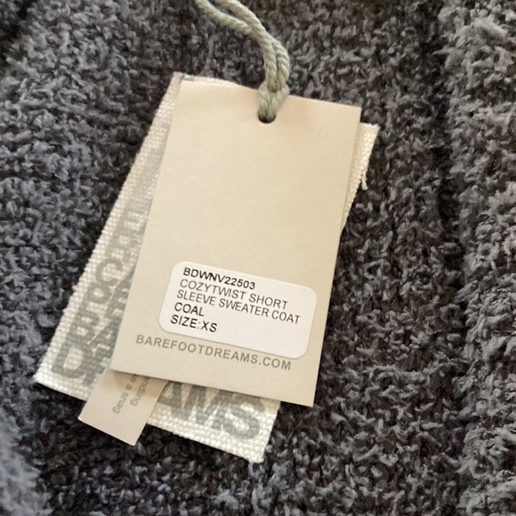 Barefoot Dreams CozyTwist Short Sleeve Sweater Coat - Picture 2 of 5